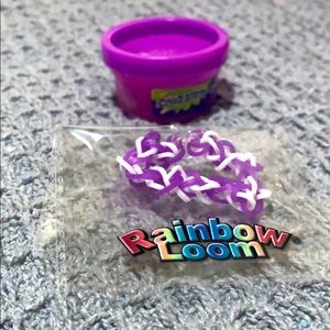 Purple slime and cute rainbow loom bracelet